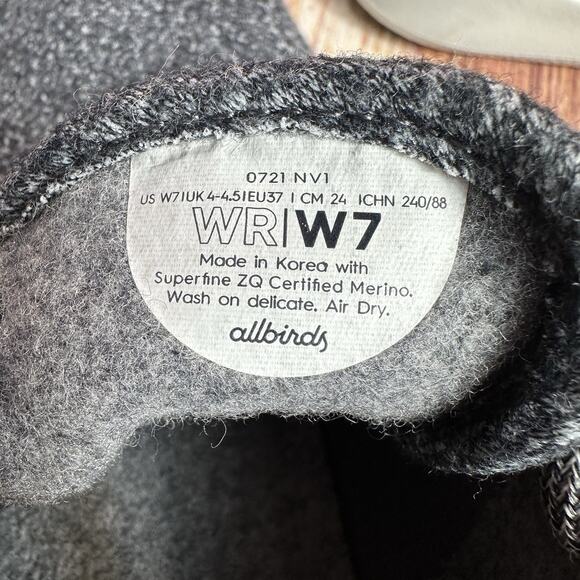 Allbirds Merino WOOL RUNNER MIZZLE Womens Size 7 Gray Sneakers Athletic Shoes WR - Picture 11 of 11